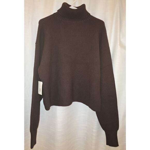 Good American Heavy Cozy Rib-Knit Turtleneck Sweater NWT Size L - Picture 1 of 5